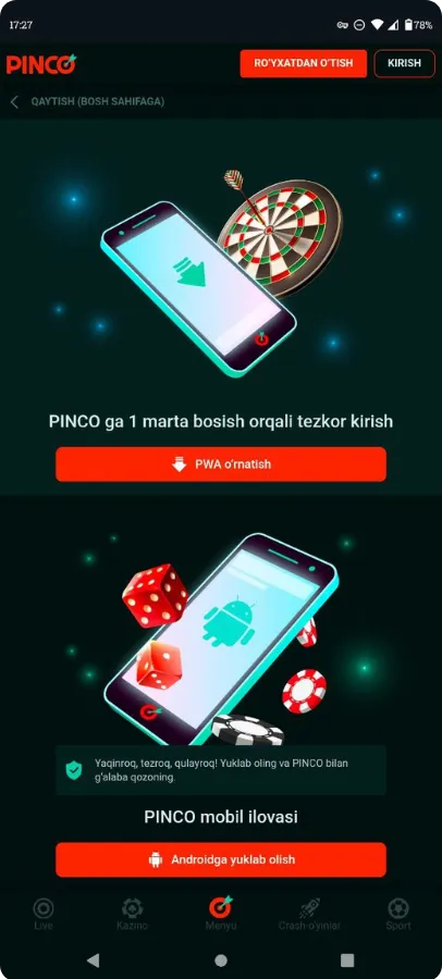 Bonus Pinco Faollash