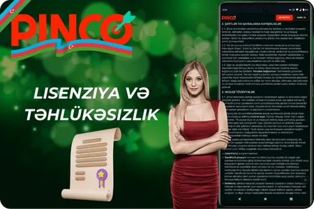 Pinco Lisenziya və təhlükəsizlik